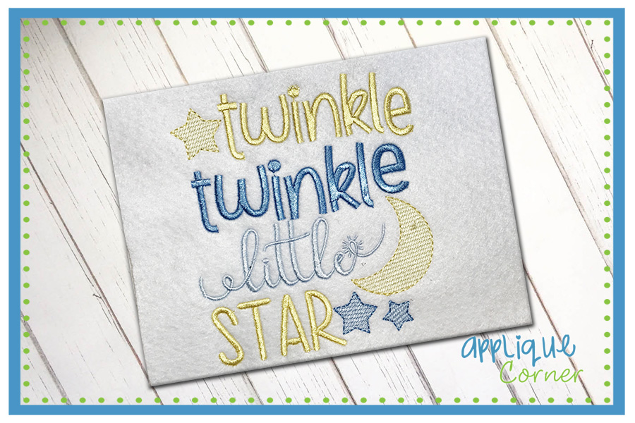 Twinkle Twinkle Little Star Embroidery Design