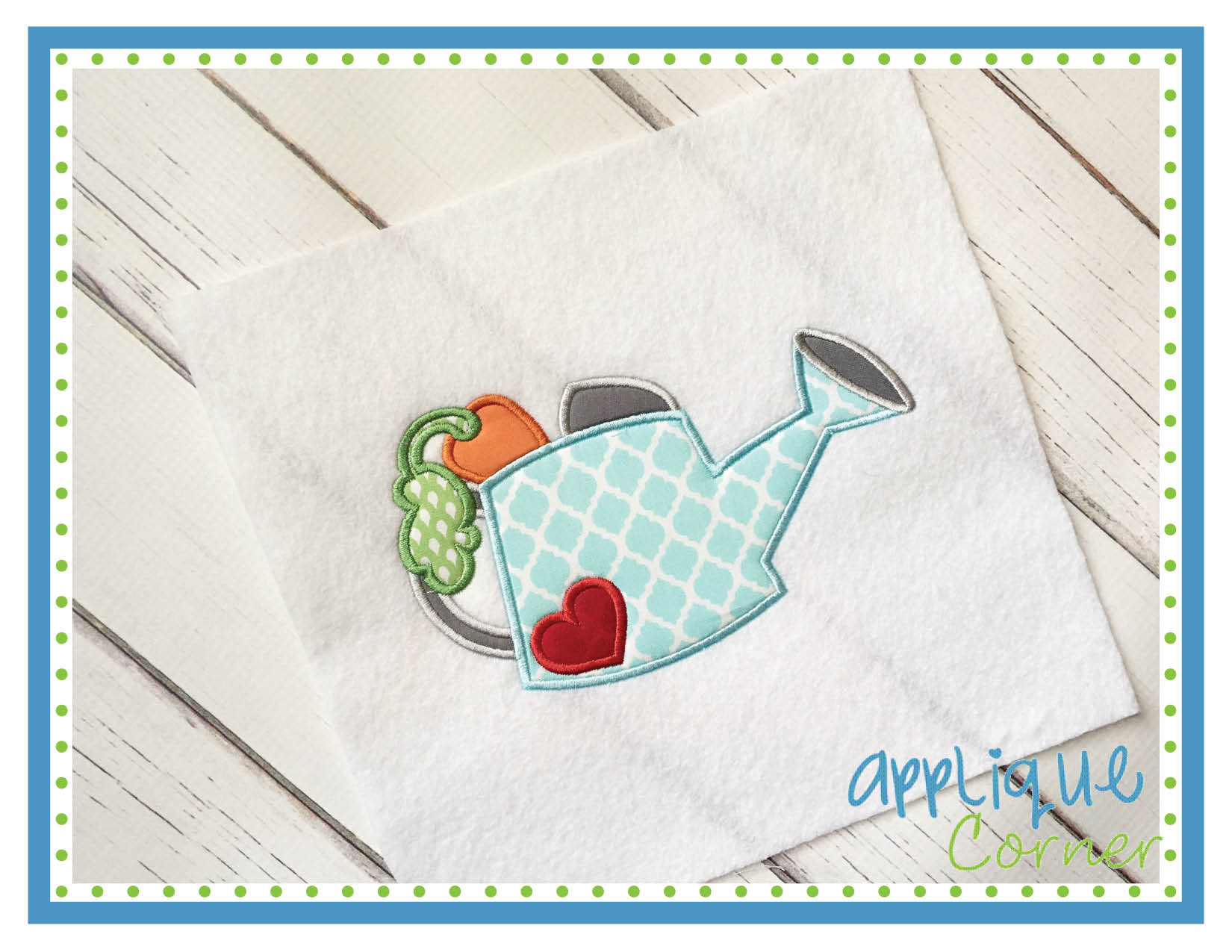 Watering Can With Carrot Applique Design