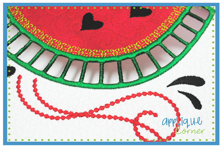 Watermelon Cutwork Embroidery Design
