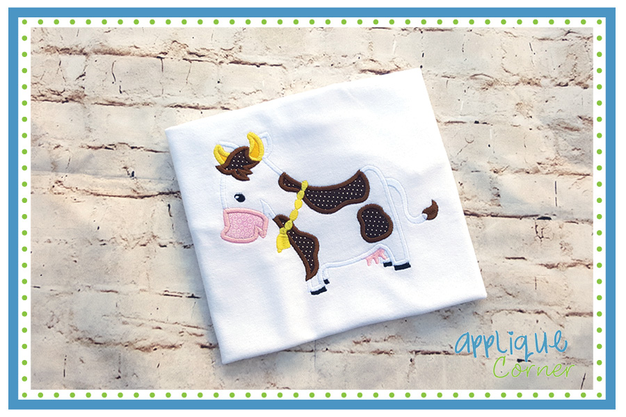 Western Milk Cow Applique Design