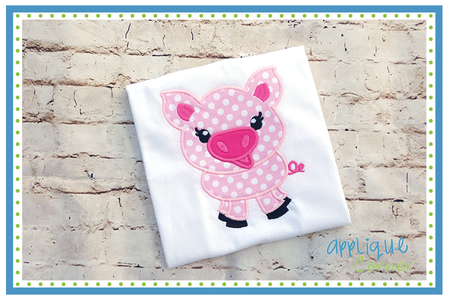 Western Pig Applique Design