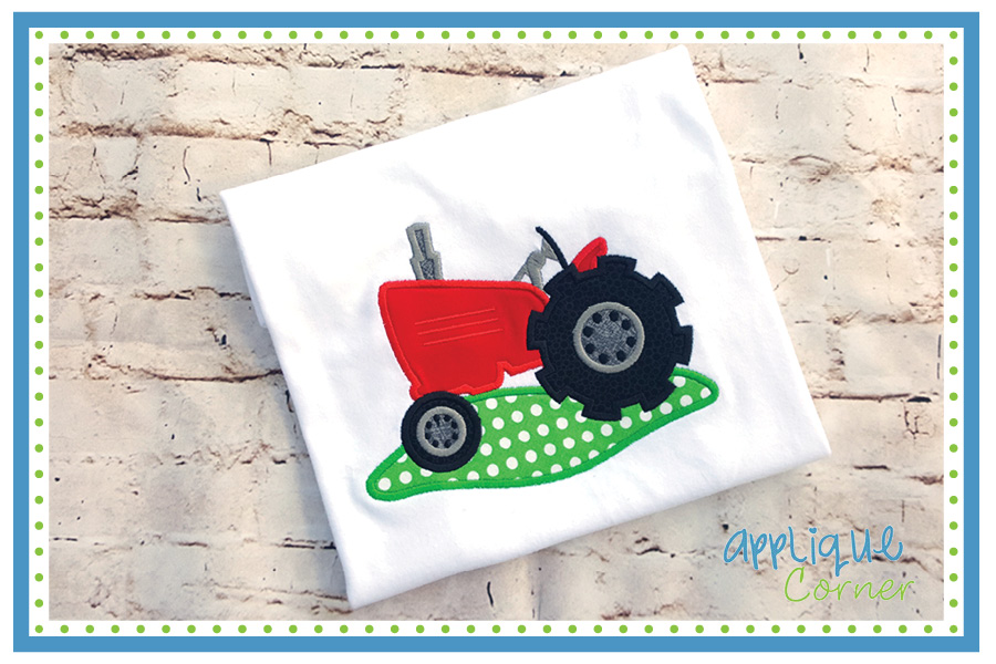 Western Tractor Applique Design