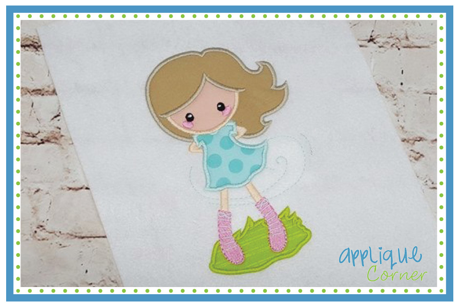 Windy Girl Applique Design