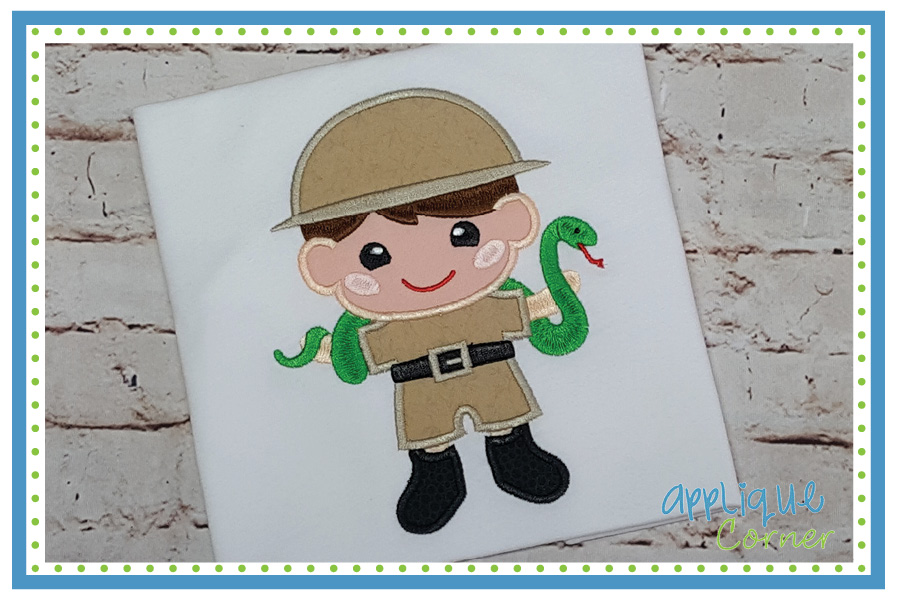 Zookeeper Boy Applique Design