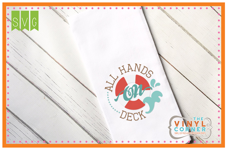 All Hands On Deck Cuttable SVG Clipart Design