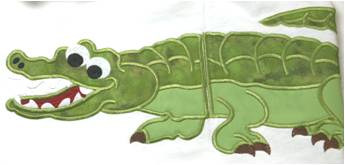 Alligator Set Applique Design