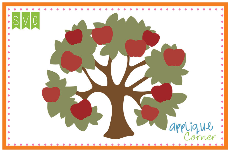 Apple Tree Cuttable SVG Clipart