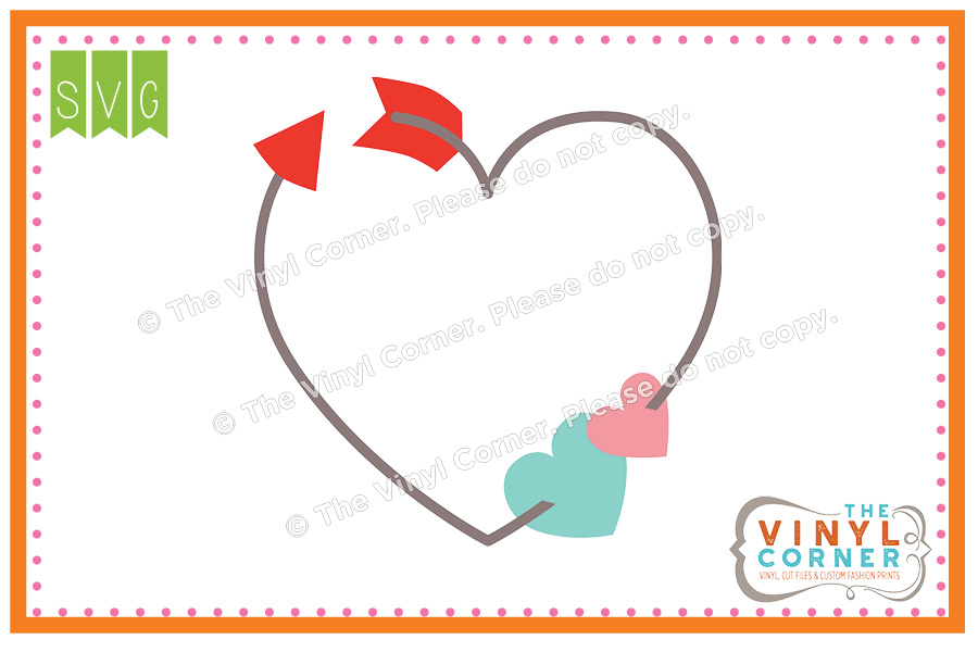 Arrow Heart SVG Clipart Design