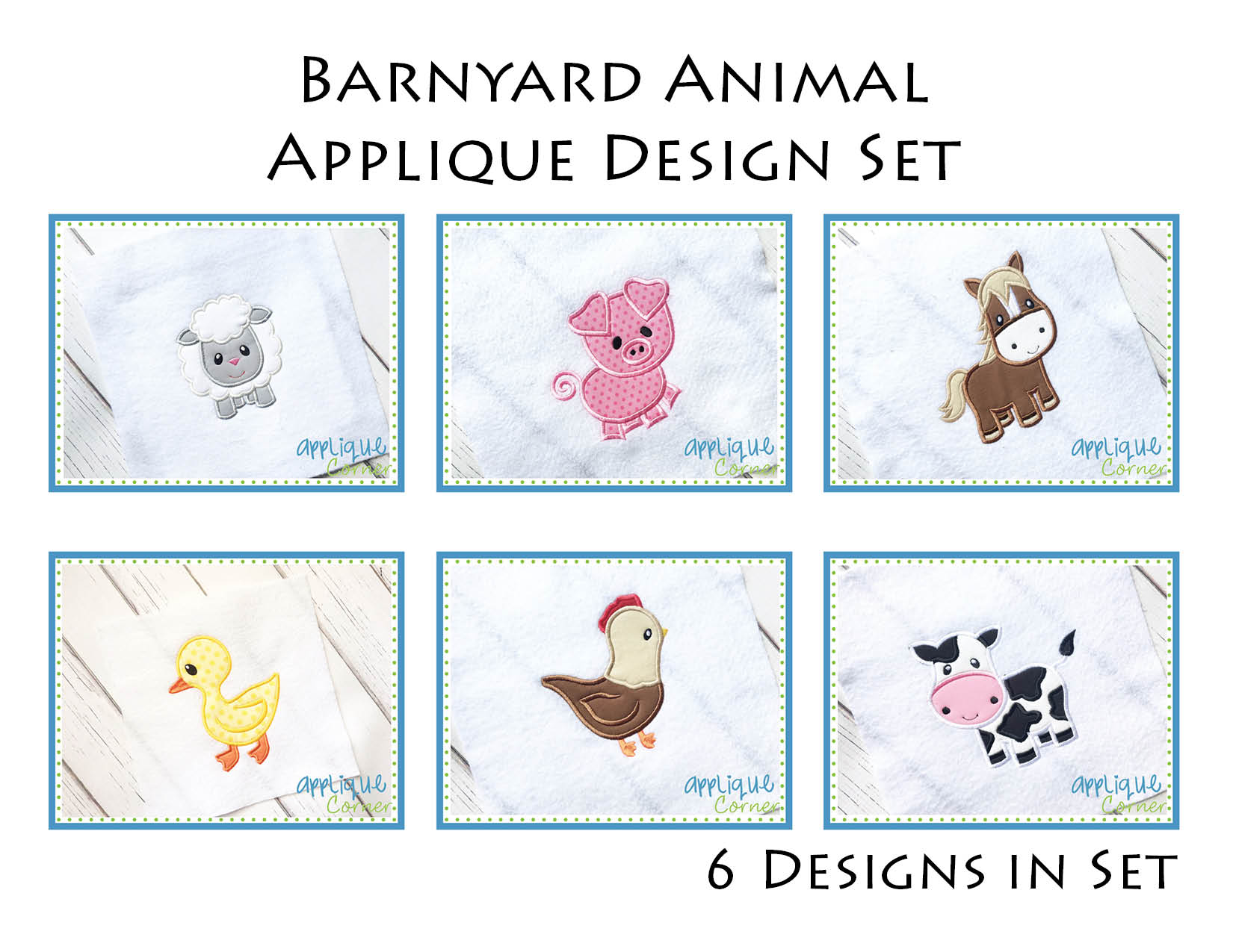 Barnyard Set Applique Designs