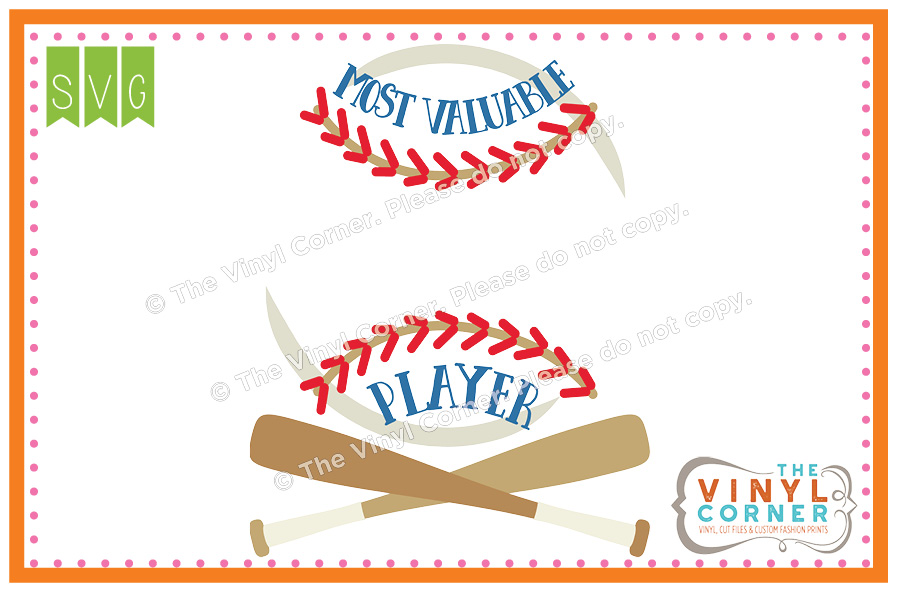 Baseball MVP Cuttable SVG Clipart Design