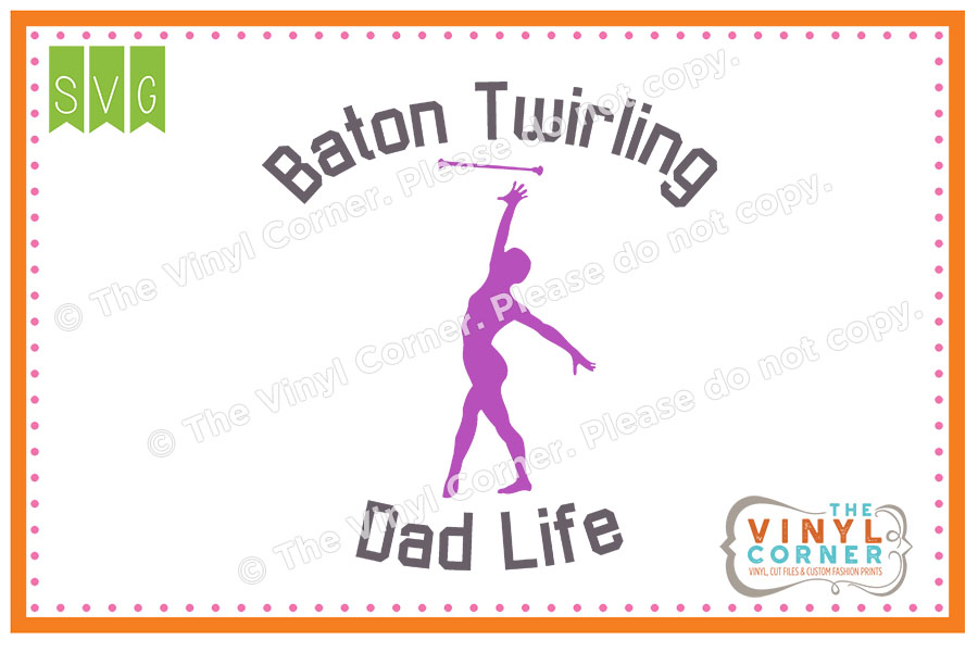Baton Twirling Life Cuttable SVG Clipart Design