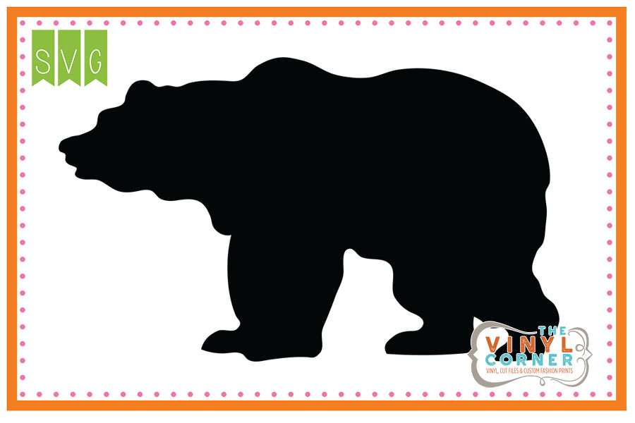 Bear Silhouette Cuttable SVG Clipart Design