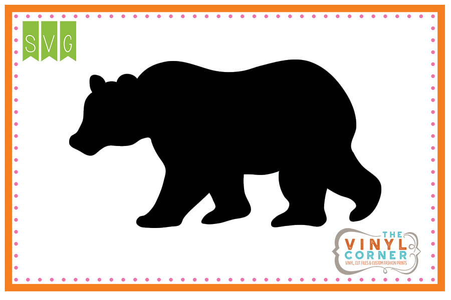 Bear Walking Silhouette Cuttable SVG Clipart Design