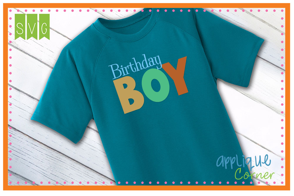 Birthday Boy Cuttable SVG Clipart Design