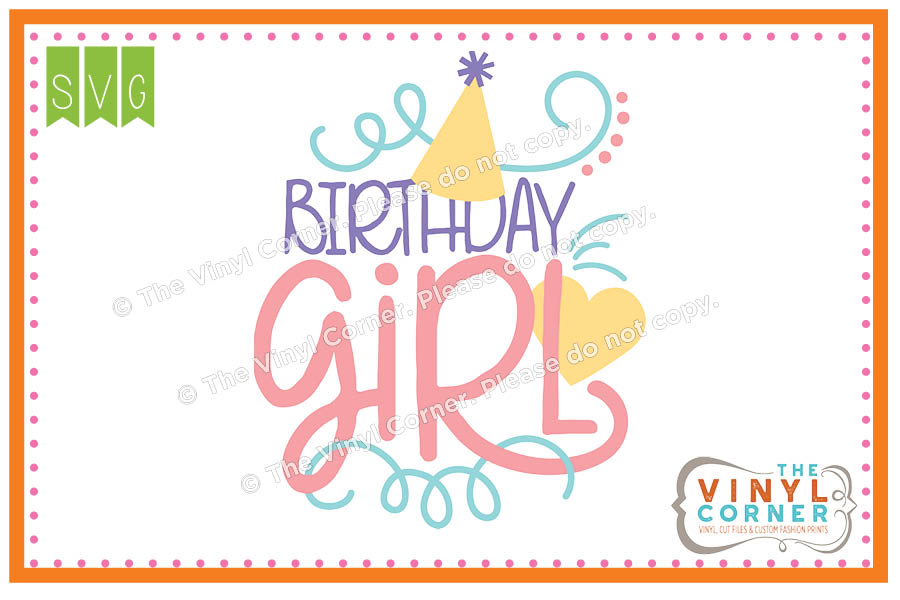 Birthday Girl SVG Clipart Design
