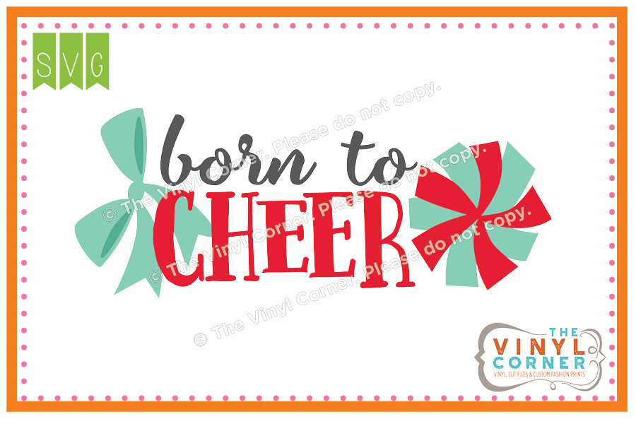 Born To Cheer Cuttable SVG Clipart Design