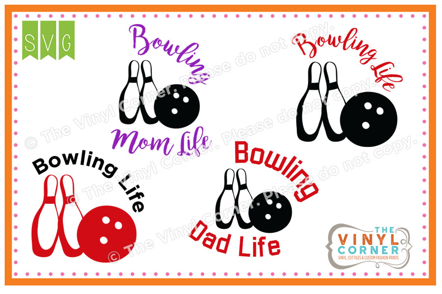 Bowling Life Cuttable SVG Clipart Design