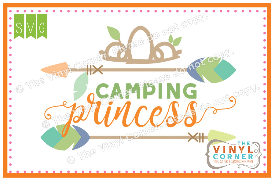 Camping Princess SVG Clipart Design