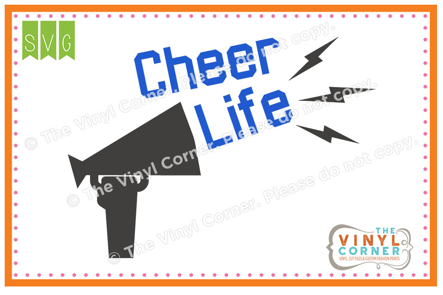 Cheer Life Cuttable SVG Clipart Design