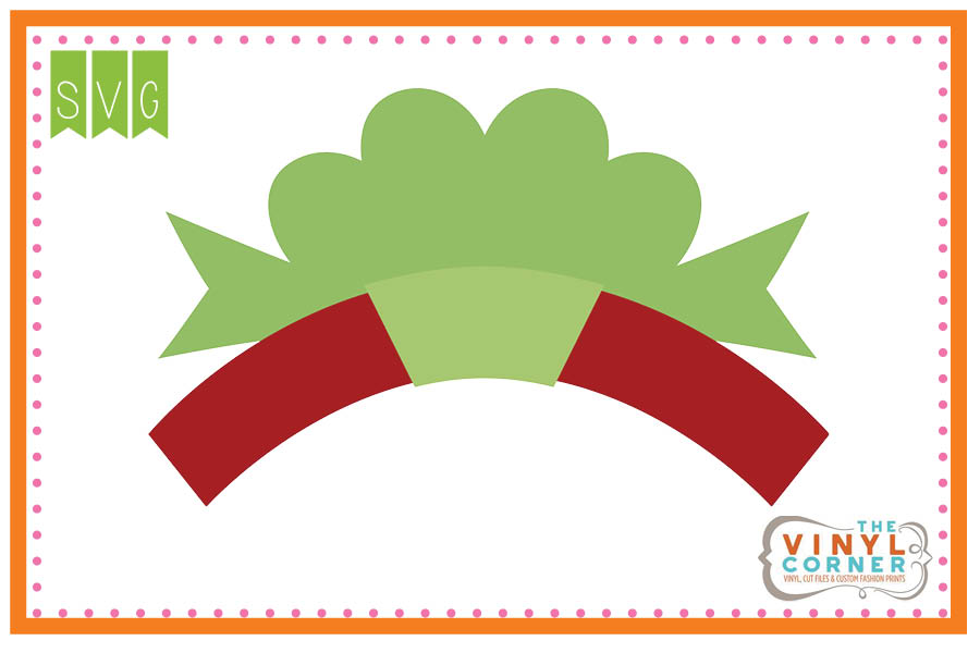 Christmas Gift Monogram Topper Cuttable SVG Clipart Design