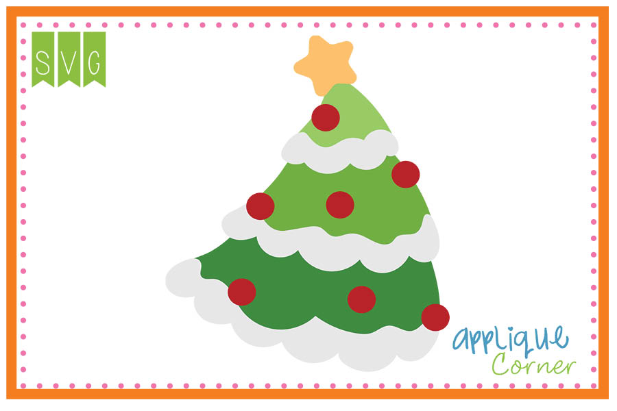 Christmas Tree Tiered Cuttable SVG Clipart Design