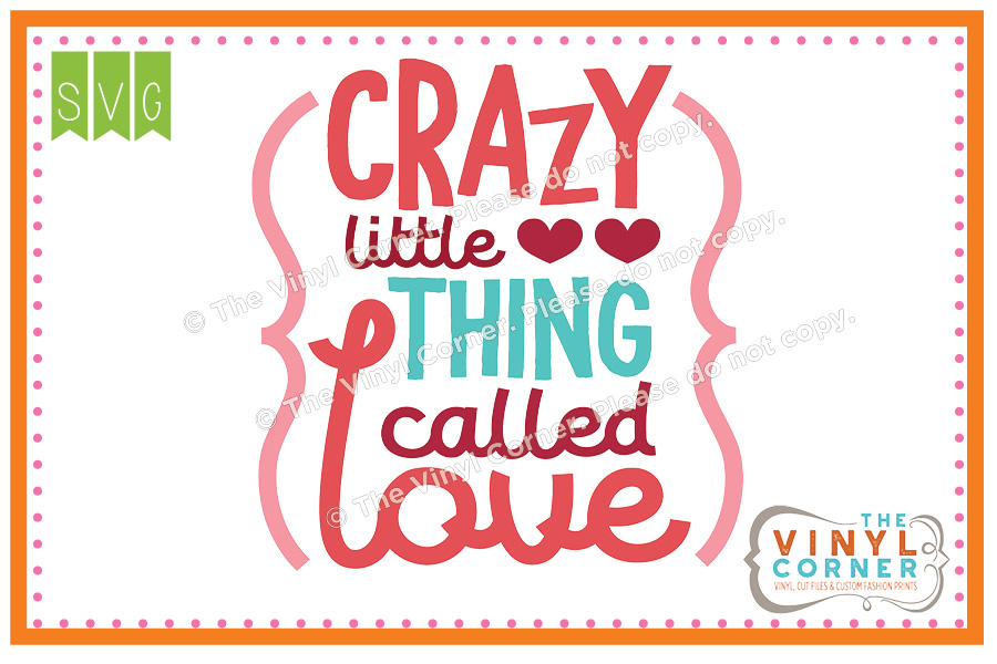 Crazy Little Thing Called Love SVG Clipart Design