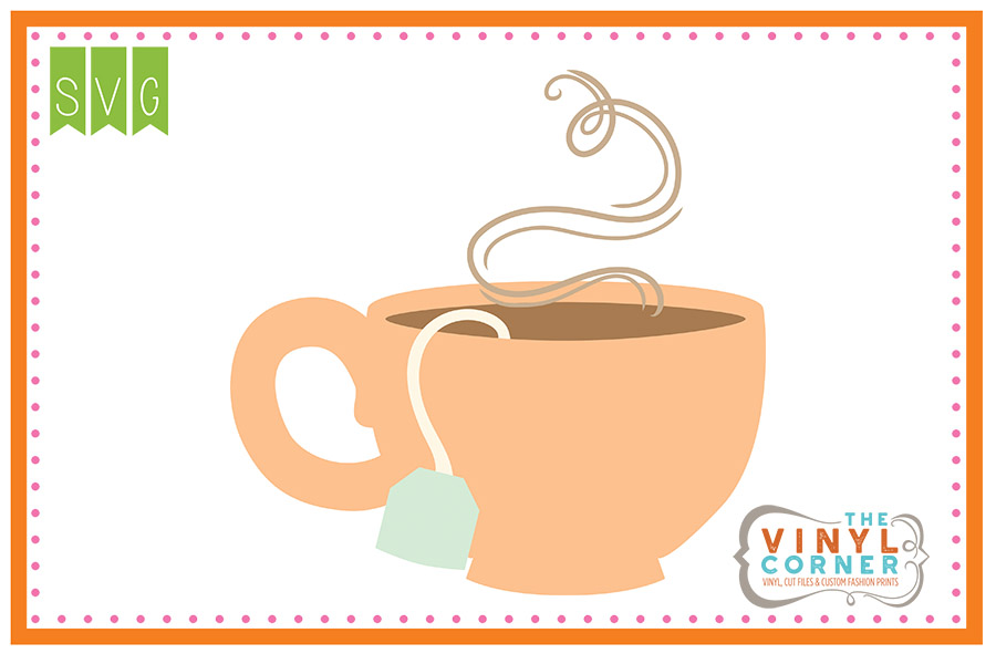 Cup of Tea Cuttable SVG Clipart Design