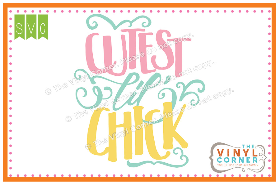 Cutest Lil Chick SVG Clipart Design