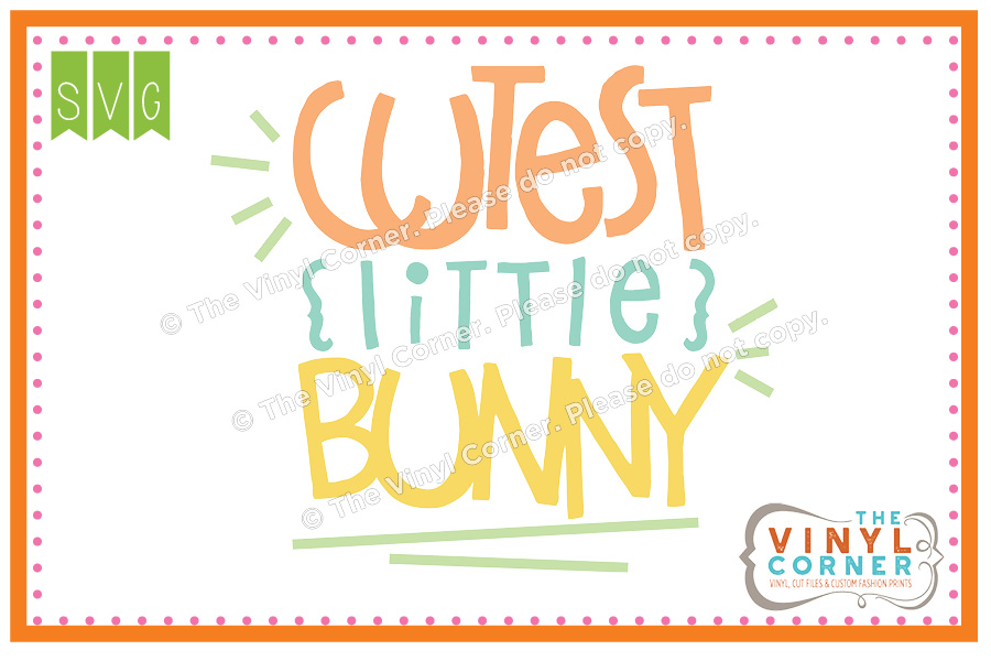 Cutest Little Bunny SVG Clipart Design
