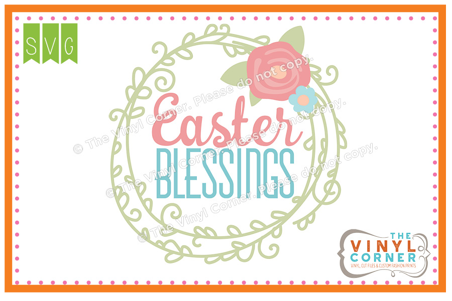 Easter Blessings SVG Clipart Design