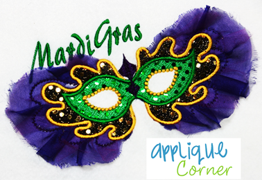 Mardigras Mask MG Applique Design