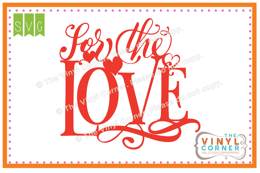 For the Love SVG Clipart Design