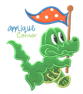 Alligator and Flag Applique Design
