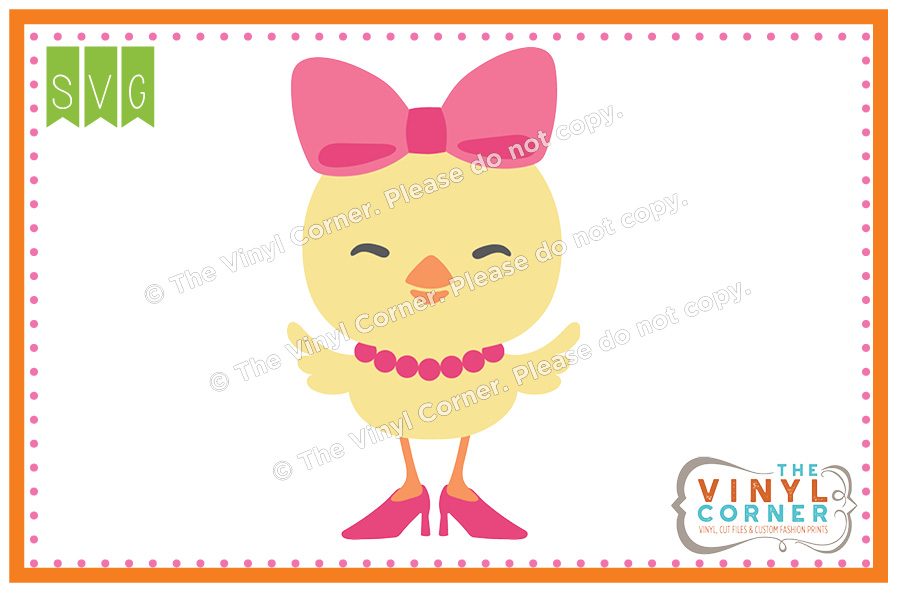 Girl Chick SVG Clipart Design