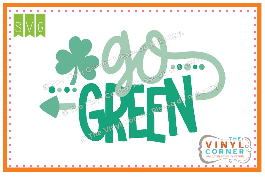 Go Green SVG Clipart Design