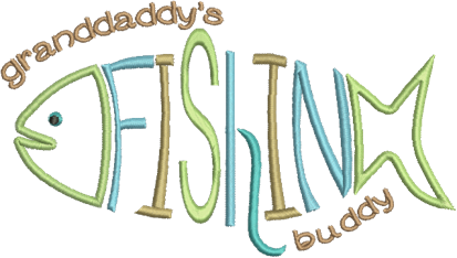 Granddaddy's Fishing Buddy Applique Design