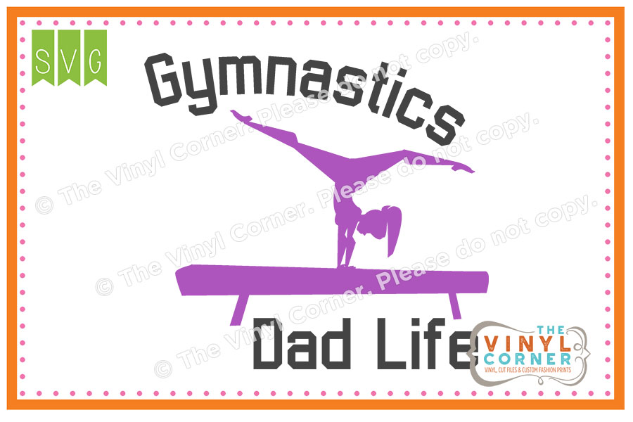 Gymnastics (Girls) Life Cuttable SVG Clipart Design