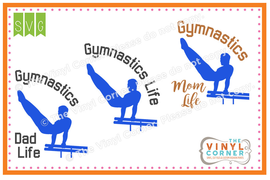 Gymnastics (Guys) Life Cuttable SVG Clipart Design