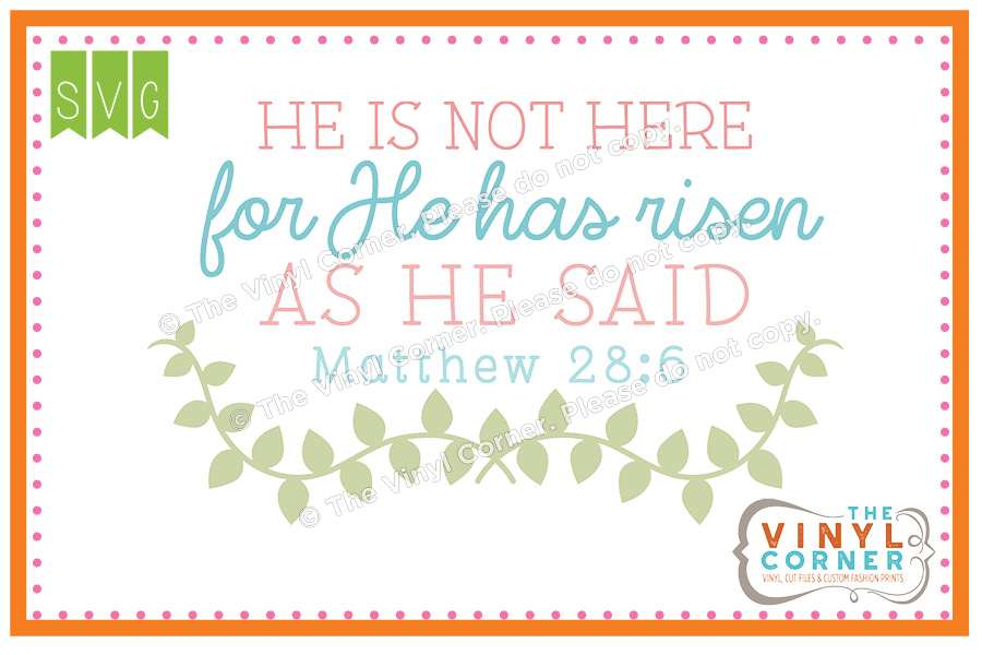 He is Not Here SVG Clipart Design