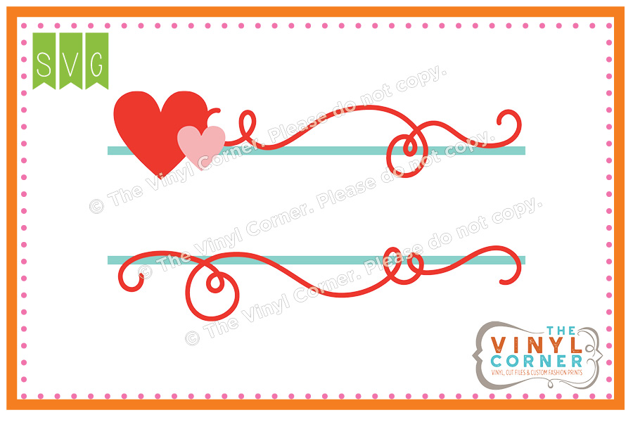 Heart Name Frame SVG Clipart Design
