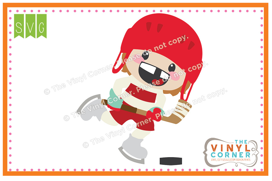 Hockey Boy Cuttable SVG Clipart Design
