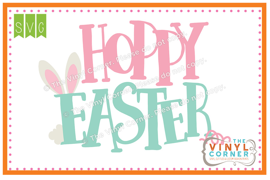 Hoppy Easter SVG Clipart Design
