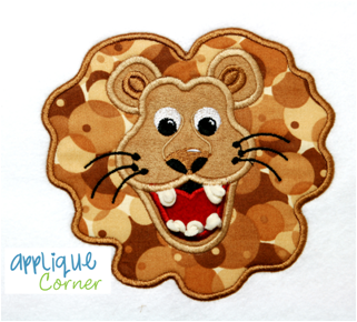 Lion Face Applique Design
