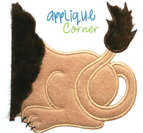 Lion Two Part Back Applique Design