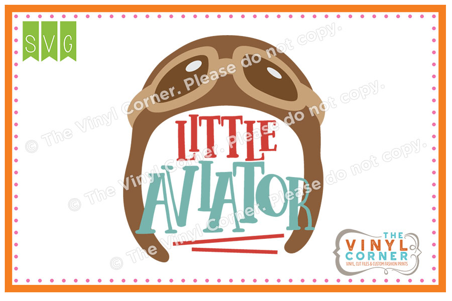 Little Aviator Cuttable SVG Clipart Design