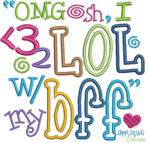 LOL BFF Applique Design