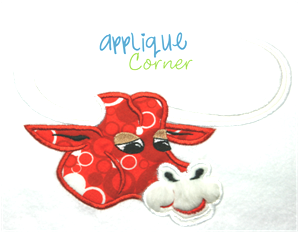 Longhorn Steer Applique Design
