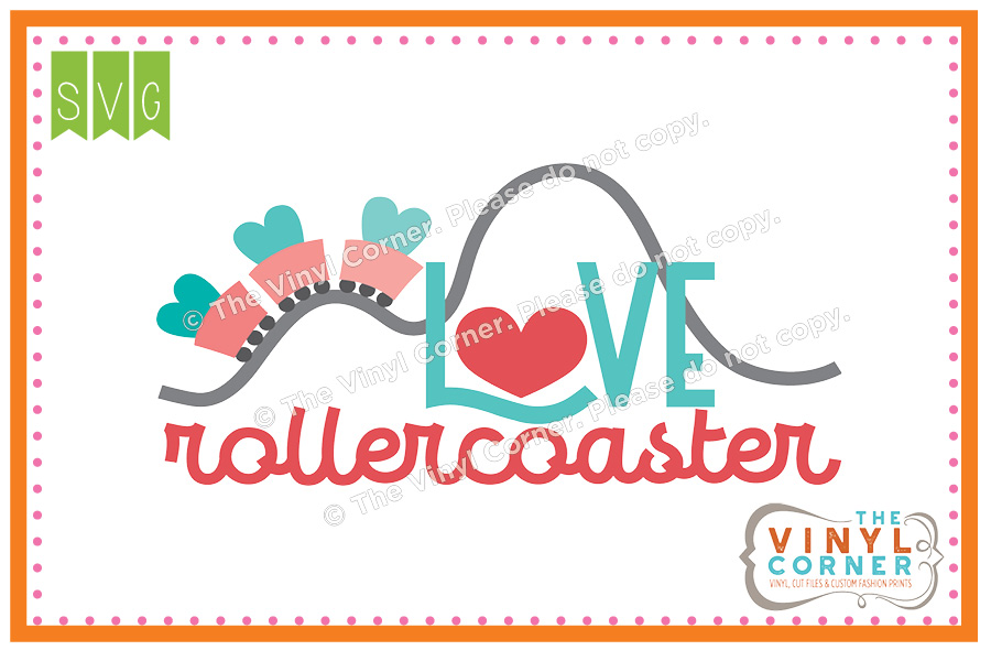 Love Rollercoaster SVG Clipart Design