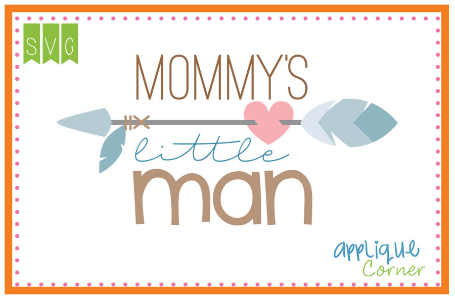 Mommy's Little Man Cuttable SVG Clipart