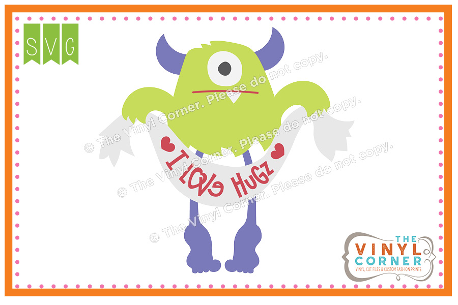 Monster Hugz SVG Clipart Design